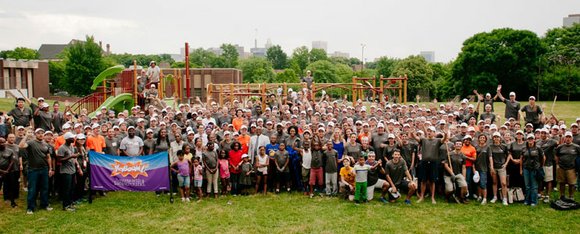 Children without a playground in an impoverished neighborhood have become beneficiaries of a lesson in the power of partnerships. Children without a playground in an impoverished neighborhood have become beneficiaries of a lesson in the power of partnerships.