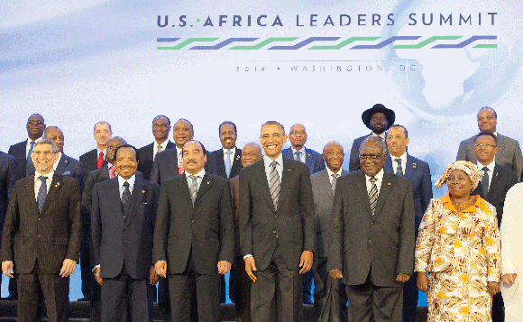 President Obama is promoting business relationships between the United States and African countries.