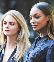 Jourdan Dunn, right, and Cara Delevingne have both made the Forbes models rich list for the first time. Photograph: Alo Ceballos/GC 
