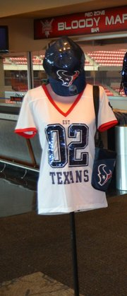 Some thing for the female Houston Texans fans at the Battle Red Ladies Boutique