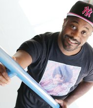 Darrell Grand Moultrie in the studio at the Richmond Ballet Downtown on Canal St.