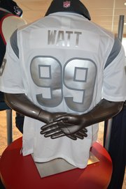 Limited edition J.J. Watt platinum jersey