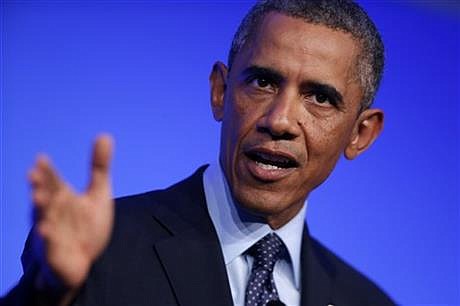 
President Barack Obama speaks at a news conference at the NATO summit at Celtic Manor, Newport, Wales, Friday, Sept. 5, 2014. (AP Photo/Charles Dharapak)
