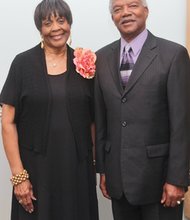 Dolores Whitaker, who was Miss Armstrong 1953, and James Lunsford, the event coordinator.   