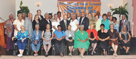Armstrong High reunion for classes of 1953 and 1954 held.