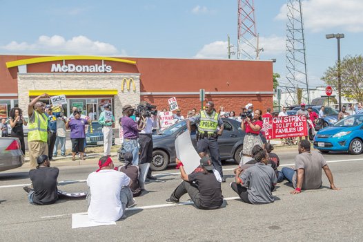 Community service, but no jail time for protesting low wages.