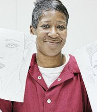 Patricia Hicks and her sketches