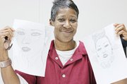 Patricia Hicks and her sketches