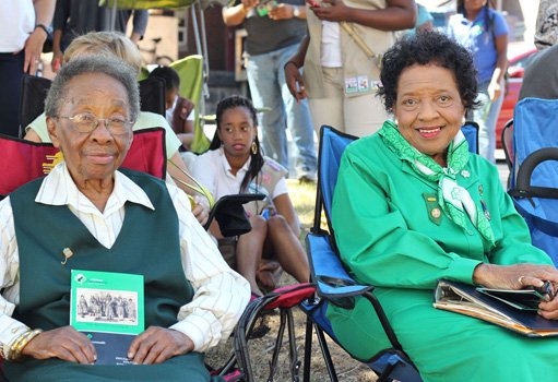 Gladys Lewis and Anna Washington have been Girls Scout leaders for over 50 years.