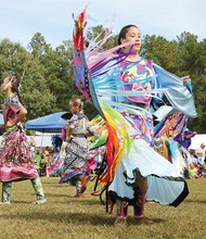 Drumming, dancing, food and fellowship were part of the Chickahominy Tribe’s 63rd annual Fall Festival and Pow-Wow last weekend in Charles City County. Many people dressed in native garments for the cultural event, which also was enjoyed by Gov. Terry McAuliffe, who made brief remarks, and U.S. Sen. Tim Kaine. Fry bread, jewelry, clothing and paintings were on display and for sale. 