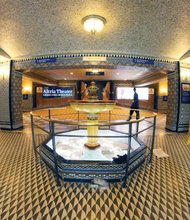 A gleaming lobby awaits patrons at Altria Theater. Modern touches were added in the renovation of the 87-year-old performing arts building. 