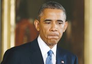 President Obama at Wednesday’s news conference in the White House.