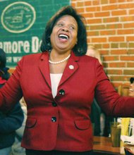 Delegate Rosalyn R. Dance celebrates her election victory in the contest for the state Senate seat vacated by Henry L. Marsh III. Location: A restaurant on Richmond’s South Side.