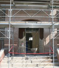 A wall of scaffolding now surrounds the historic Leigh Street Armory in Jackson Ward — a clear sign that work is under way to convert the 109-year-old building into the new home of the Black History Museum and Cultural Center of Virginia. About $8 million is to be poured into the building and a new addition. The goal: To create a visitor-friendly space where the history of African-Americans in this state can be told — from 1619 to the present. The museum, now at 00 Clay St., expects to relocate to the armory in the 100 block of West Leigh Street within a year.