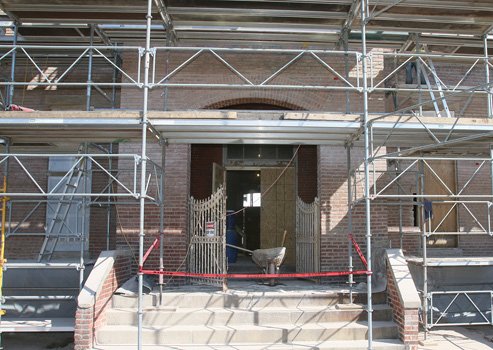 A wall of scaffolding now surrounds the historic Leigh Street Armory in Jackson Ward — a clear sign that work is under way to convert the 109-year-old building into the new home of the Black History Museum and Cultural Center of Virginia. About $8 million is to be poured into the building and a new addition. The goal: To create a visitor-friendly space where the history of African-Americans in this state can be told — from 1619 to the present. The museum, now at 00 Clay St., expects to relocate to the armory in the 100 block of West Leigh Street within a year.