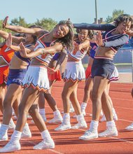 The Woo Woos, VSU’s renowned cheerleaders, dazzle the fans with their smooth moves. 