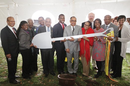 Supporters of the Black History Museum and Cultural Center of Virginia symbolize the Nov. 6 ceremonial start of work on the museum’s new Jackson Ward home. The 109-year-old, castle-shaped Leigh Street Armory, located in the 100 block of West Leigh Street, is undergoing an $8 million transformation to become a visitor-friendly space housing the history of Virginia’s African-American residents. The original structure was built by the city in 1895 for black militia units. Expected opening: December 2015, according to the museum’s CEO, Stacy Burrs.