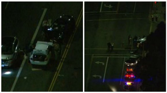 Witnesses told police that the driver ran a red light around 8 p.m. (11 p.m. ET) Wednesday and hit those ... Witnesses told police that the driver ran a red light around 8 p.m. (11 p.m. ET) Wednesday and hit those ...