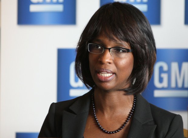 General Motors Vice President of Global Connected Customer Experience Alicia Boler-Davis talks with media Tuesday, October 8, 2013 in Los Angeles, California. Courtesy of General Motors. 