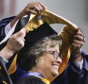 ay Coles James, founder and president of the Gloucester Institute who also served in the administrations of Gov. George Allen and President George W. Bush, gave the commencement address and received an honorary doctorate of humane letters.