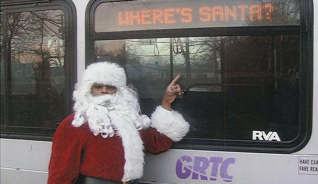Glenn “Nighthawk” Williams drove for GRTC for 32 years before retiring and surprising riders with gifts in the role of Secret Santa.