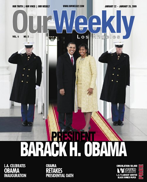 Wanting the best presidential inauguration photo forced us to build it.This involved removing George and Laura Bush from the interior of the White House, replacing them with Barack and Michelle Obama and cloning the marine guard.