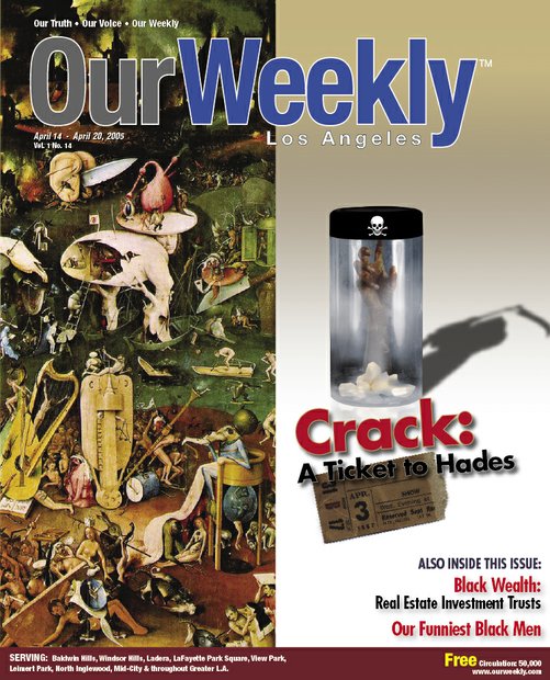 The left panel illustrates “Hell” and the painting is by Hieronymus Bosch. It depicts a world in which humans have succumbed to temptations that led to evil and eternal damnation. Inspiration for the cover came from a memory author William Covington had driving down Central Avenue between 54th Street and Vernon Avenue. during the crack epidemic. That night Central Ave and Bosch’s Hell were parallel worlds, Covington thought. The right panel depicts a specimen jar containing a disease causing-vector, called “crack,” responsible for wiping out a race.