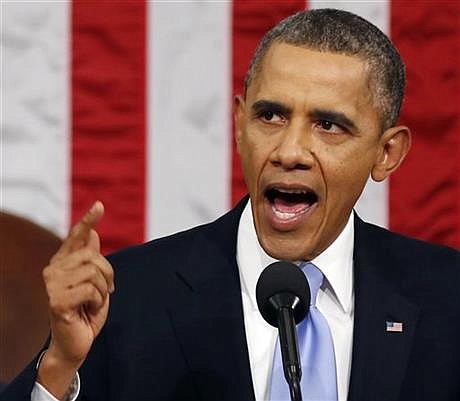 In this Jan. 28, 2014, file photo, President Barack Obama delivers the State of Union address before a joint session of Congress in the House chamber in Washington. Obama will outline in his State of the Union address Tuesday, Jan. 20, 2015, appear to be aimed at driving the debate in the 2016 election on income inequality and middle-class economic issues, rather than setting a realistic agenda for Congress.