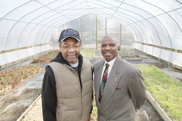 Nearly 100 community members walked by tables loaded with baskets full of collard greens, kale, lettuce, turnip greens, purple sweet ...