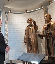 Virginia Gov. Terry McAuliffe tours the First Freedom Center in Downtown Richmond on Jan. 16, 2015, National Religious Freedom Day.
