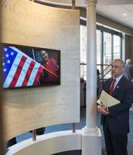 Congressman Robert C. "Bobby" Scott of Newport News at the opening of the First Freedom Center in Richmond’s Downtown on Jan. 16, 2015, National Religious Freedom Day.  Photo by James Haskins/Richmond Free Press.