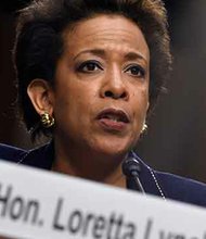 Attorney General nominee Loretta Lynch testifies on Capitol Hill in Washington, Wednesday, Jan. 28, 2015, before the Senate Judiciary Committee’s hearing on her nomination.