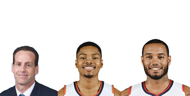 Coach Atkinson, Kent Bazemore, Mike Scott