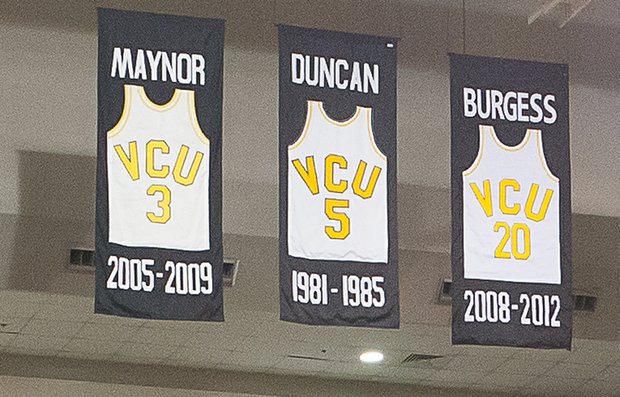 Bradford Burgess joins a select group of Virginia Commonwealth University basketball standouts whose numbers have been retired.

It is being worn this season, however, by his younger brother, Jordan, a sophomore on the team.