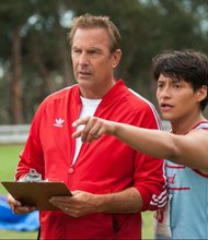 Kevin Costner (left) and Carlos Pratts star in the new film "McFarland, USA."