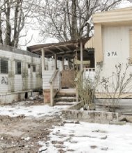 Abandoned trailers at Rudd’s Trailer Park on Jefferson Davis Highway on South Side present an inviting target for vandals.