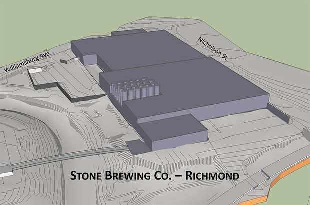 3D Rendering of Stone Brewing Co.  - Richmond Va.