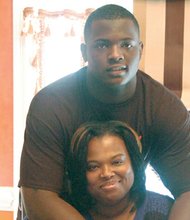 Tabyus Taylor embraces his mother, Vannette Taylor, after his ordeal. He and his younger brother, TeAndrey, are trying to get their lives back to normal after the nightmare of arrest and incarceration in Riverside Regional Jail before the charges were dismissed.
