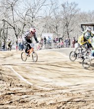 Racers in bicycle motocross, also known as BMX, furiously pedal on the BMX track at Gillies Creek Park in Fulton Bottom. They recently competed in the opening race of the season that stretches into November. More than 60 BMX racers from age 2 (push bikes) and up compete at the track about 1:30 p.m. most Sundays. Registration and practices start at noon. The 1,050-foot track opened in 1998 and is designed in the form of the cursive letter M, with three asphalt turns, four dirt straightaways and a variety of jumps. Details: www.richmondbmx.com.