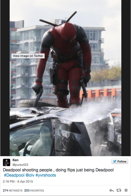 Deadpool Set Pics Provides A Badass Close-Up Of The Mercenary In Action ...