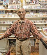 Barksdale “Barky” Haggins has maintained his record store business in Downtown for nearly six decades.