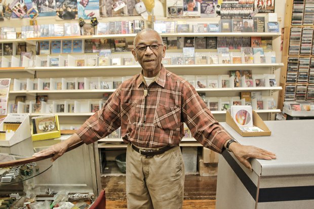 Barksdale “Barky” Haggins has maintained his record store business in Downtown for nearly six decades.