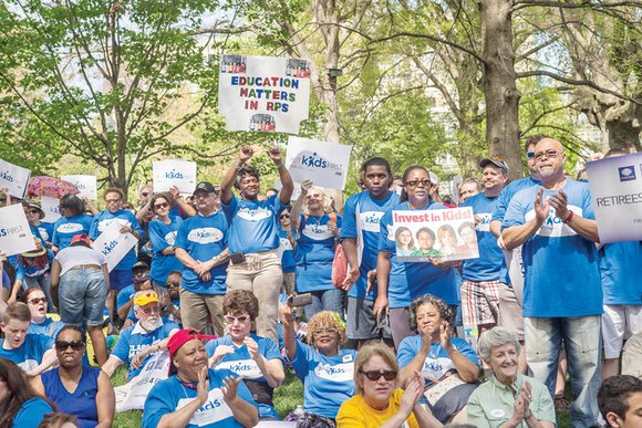 “Put kids first!” A diverse gathering of educators, parents and students made that impassioned plea at a rally Saturday organized ...