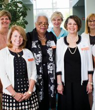 The YWCA of Richmond honored leaders in eight disciplines for their high achievement at its 35th Annual Outstanding Women Awards luncheon. More than 800 people attended the event held April 24 at the Greater Richmond Convention Center. The honorees and their areas, from left: Dr. Melissa Nelson, health and science; Mary E. Langer, law and government; Genene D. LeRosen, education; Marilyn West, business; Kathy Glazer, nonprofit management; Judy Anderson, volunteerism; Susan Brown Davis, human relations and faith in action; and Ana Ines King, arts.