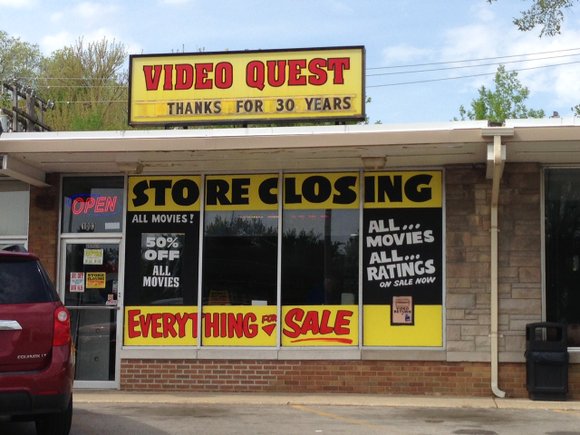 Video Quest on Jefferson Street will close its doors sometime in June, after all of its merchandise and fixtures are ...