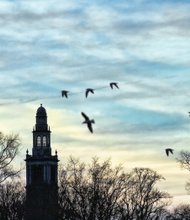 Sunset over The Carillon in the West End