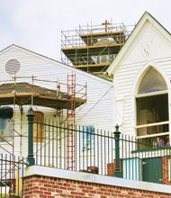 Scaffolding covers much of St. John’s Episcopal Church at 2401 E. Broad St. in Church Hill.
The reason: The national historic landmark is undergoing a $426,000 renovation. All monies were privately raised for the extensive project that began in April and is expected to be complete by August, said Sarah Whiting, executive director of the St. John’s Church Foundation.
Among the renovations: Repainting the church and replacing the roofs on the church, the parish hall and the boiler house. 
Ms. Whiting said the church would remain open for tours, church services and public re-enactments during the renovations.
The church, which traces its roots to 1611, was built on its current site in 1741. It has been home to many historic occasions, including Patrick Henry’s famous “Give me liberty or give me death” speech delivered in March 1775.