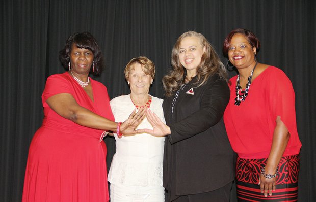 Four members of the Richmond Alumnae Chapter of Delta Sigma Theta Sorority receive Sister-to-Sister Recognition at the chapter’s annual signature May Month Luncheon. Winners and their awards are, from left, Glennys Fleming, Fortitude Award; Hattie Webb, Delta of the Year Award; Paige Hairston, Busy Bee Award; and Anita Roane, Educator of the Year Award.

The chapter also awarded scholarships to local high school and college students at the
luncheon. Young people who have participated in chapter programs aimed at increasing self- esteem, encouraging academic achievement and providing service opportunities also were recognized. This year’s theme: “An Un- compromising Legacy: Community Service, Leadership and Youth Empowerment.” The luncheon was held May 2 at the Claude G. Perkins Living and Learning Center at Virginia Union University.