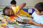 Kids enjoying books at the Books Between Kids’ Book Celebration