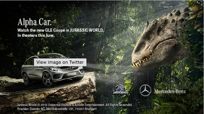 Jurassic World and Mercedes Promotional Partnership